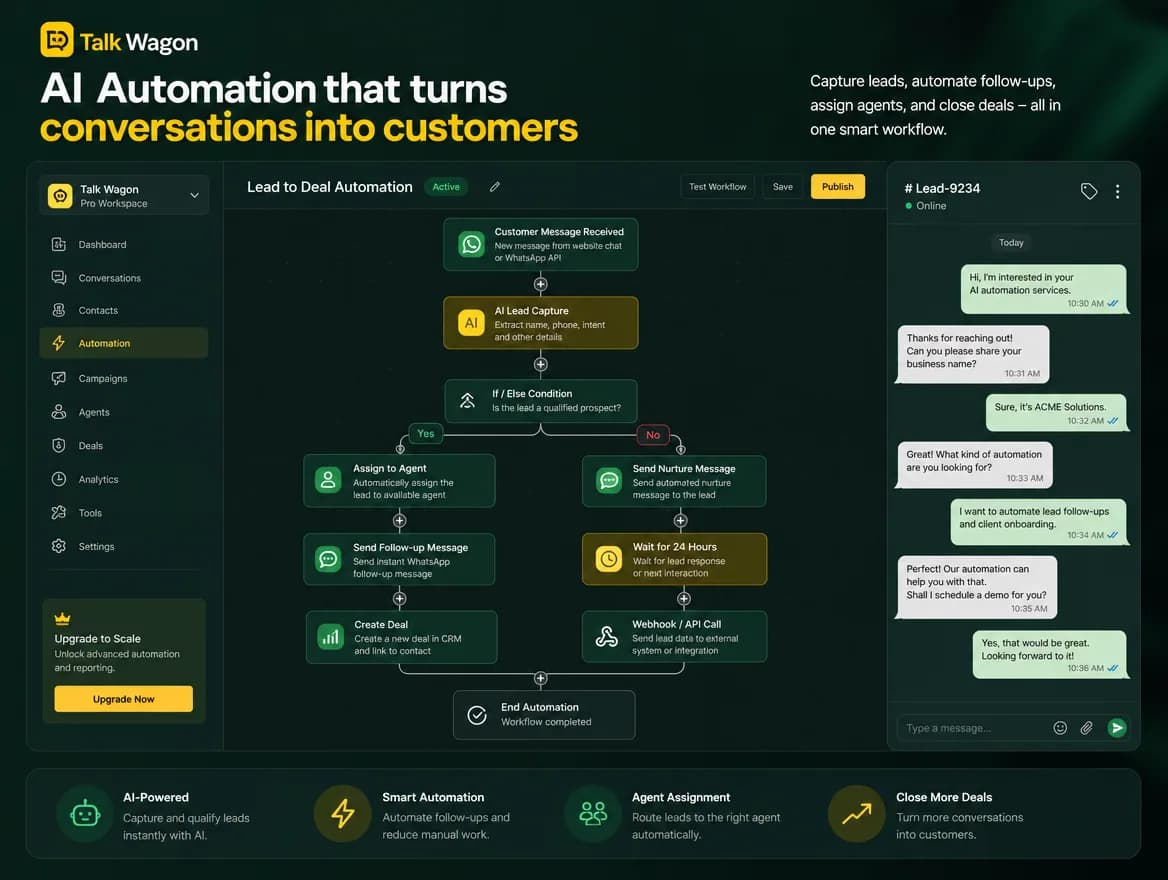 AI automation workflow for customer follow-ups